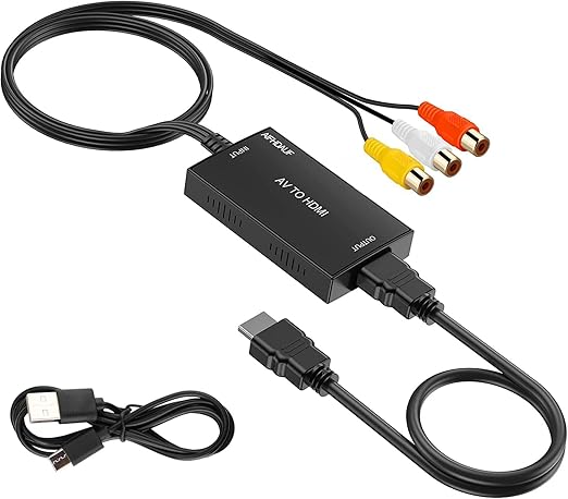 RCA naar HDMI-converter met HDMI-kabel, AV naar HDMI converter, RCA ...