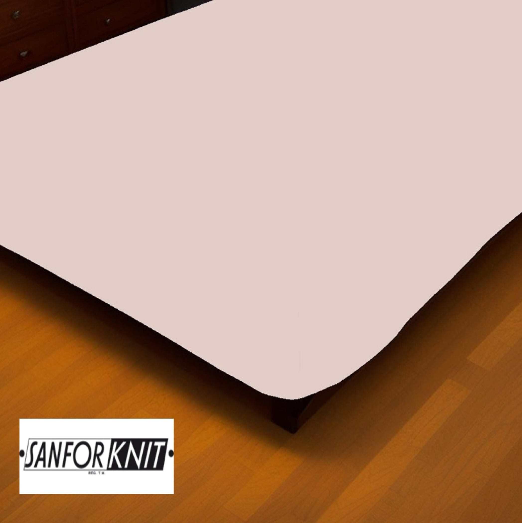 Drap-housse Jersey Extensible 140x200 Cm + Poche 30 Cm - Coton Doux, Antidérapant, Résistant Aux Rides - Rose Clair