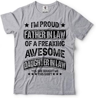 Proud Father-in-Law of Daughter-in-Law T-Shirt Mens Shirt