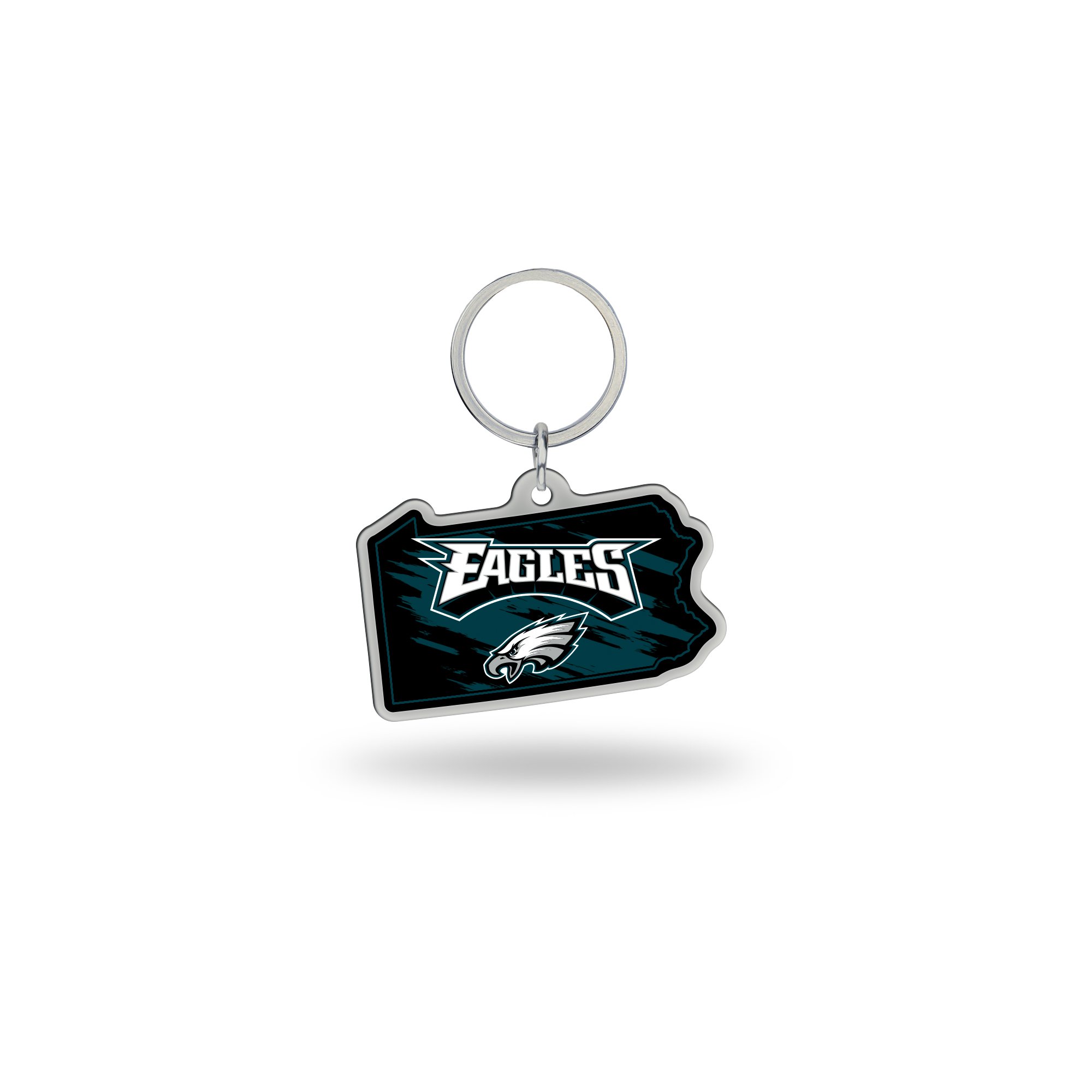 Rico Industries NFL Philadelphia Eagles State Shape Keychain, 2 x 3-inches