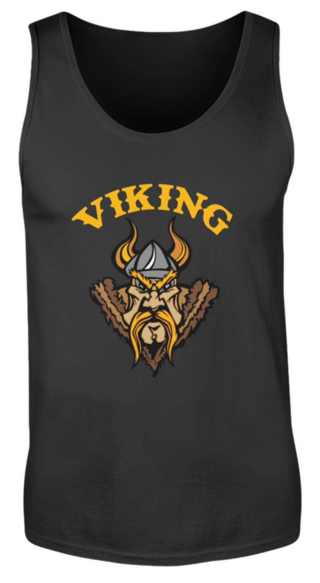 Camiseta de tirantes vikinga para hombres corpulentos que buscan comodidad en negro XL 3