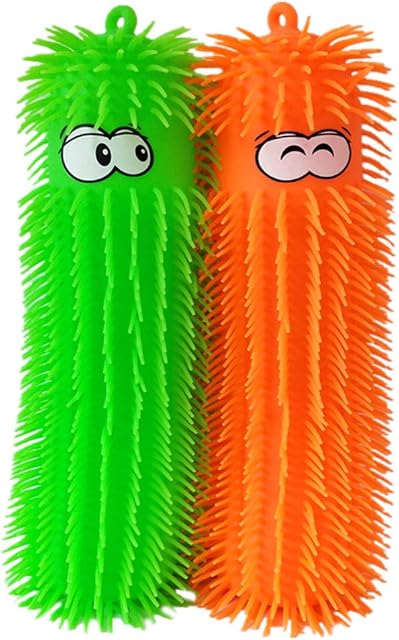 STOBOK 2PCS Luminous Stretchy Caterpillars Flashing Light Up Caterpillars Toys Stress Balls Toy for Adults and