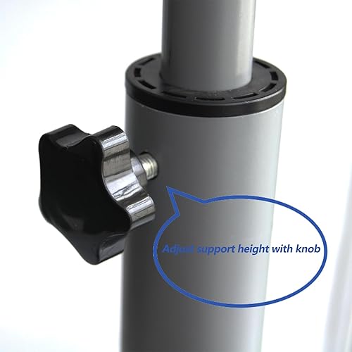 Vista 6 de Pizarra blanca móvil con soporte de 26 x 40 pulgadas, altura ajustable, pizarra blanca rodante sobre ruedas, pizarra magnética de borrado en seco