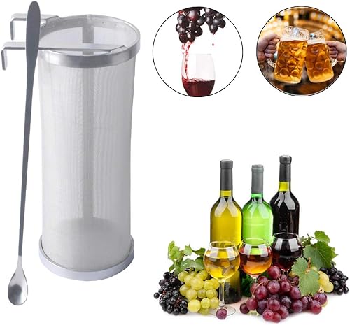 Miniatura 7 de Gekufa Filtro Hop Spider de acero inoxidable de 300 micras con cuchara - Colador Homebrew para elaboración de cerveza, té, café, té de abono