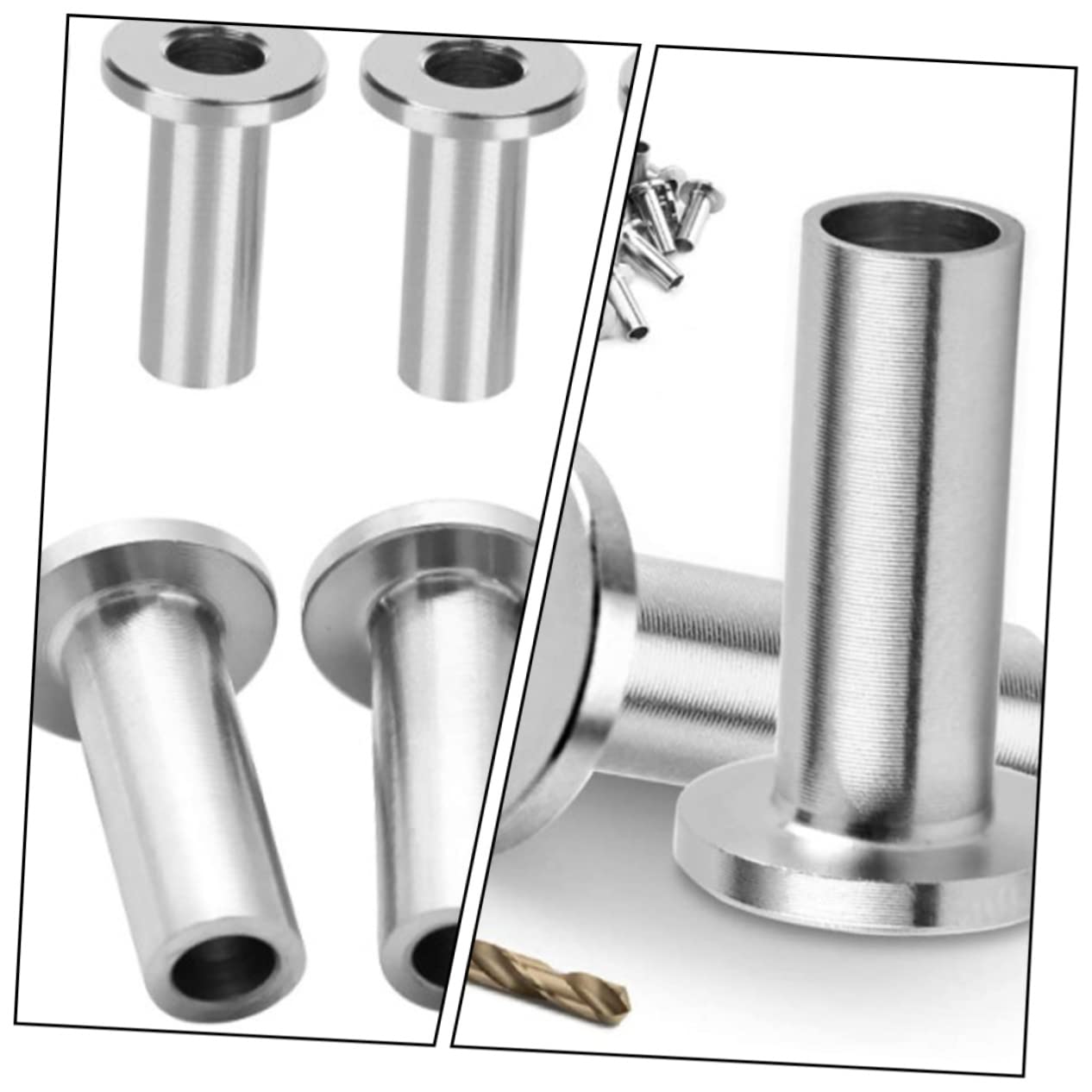 65pcs Cable Protectors Stainless Steel Protective Sleeves Wire Rope Protector Deck Cable Railing Kit Drill Bit Included