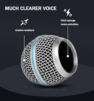 Amazon.com: Microphone Ball Head Replacement, Steel Mesh Mic