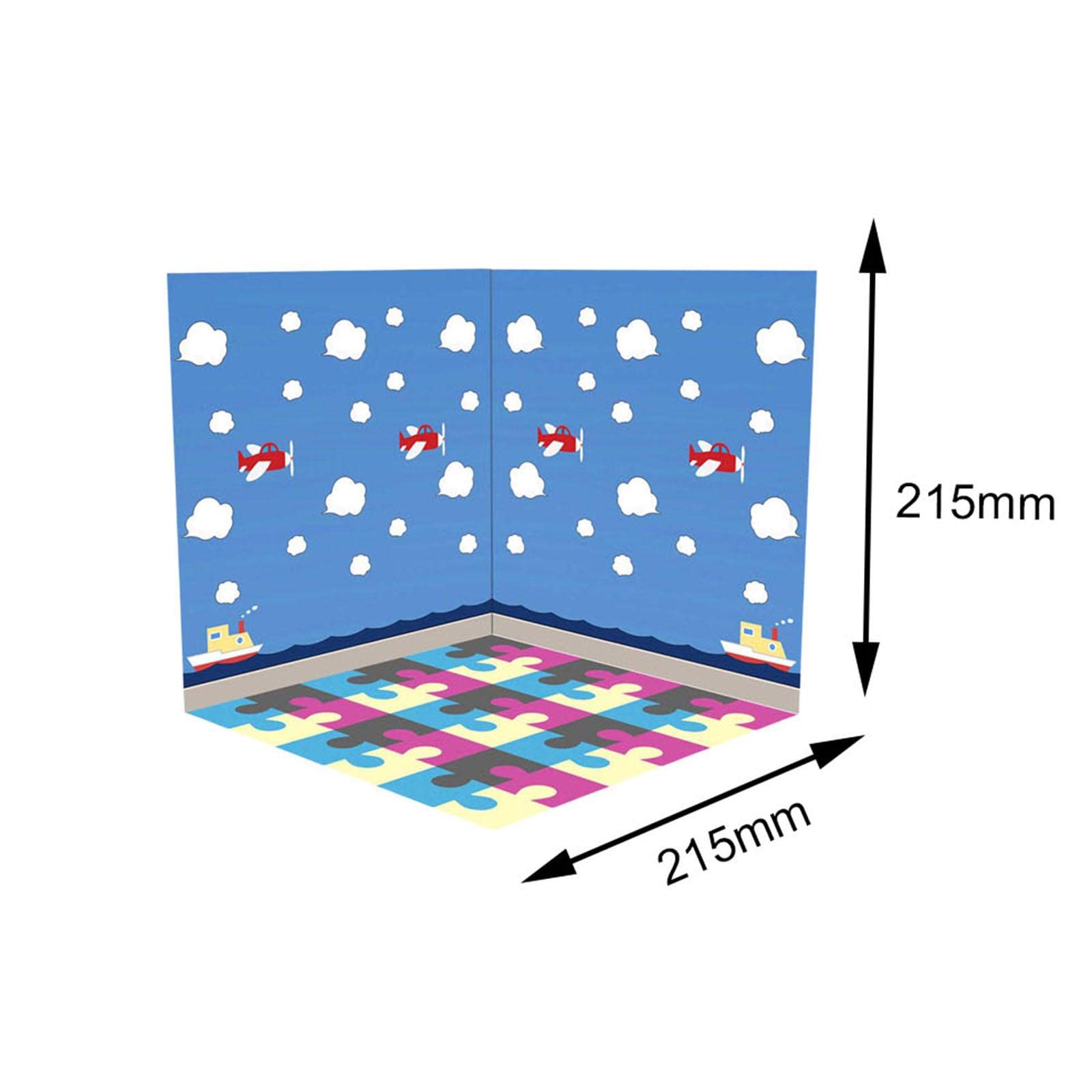 Juego de 10 tableros de fondo para casa de muñecas 1:12, multiusos, duradero, para el hogar, unisex, estilo C
