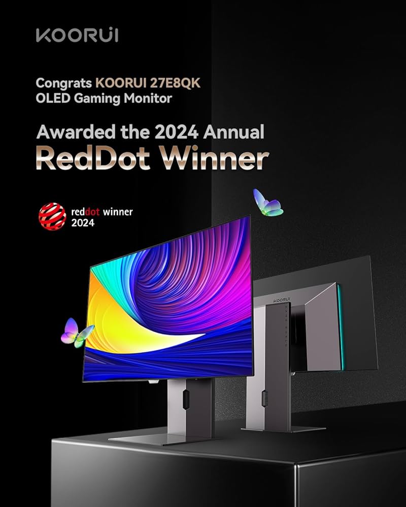 ディスプレイ・モニター本体 KOORUI 27\" OLED 240Hz OLED 2560 x 1440 KOORUI 27 Inch QD-OLED Gaming Monitor, 240Hz QHD 1440P
