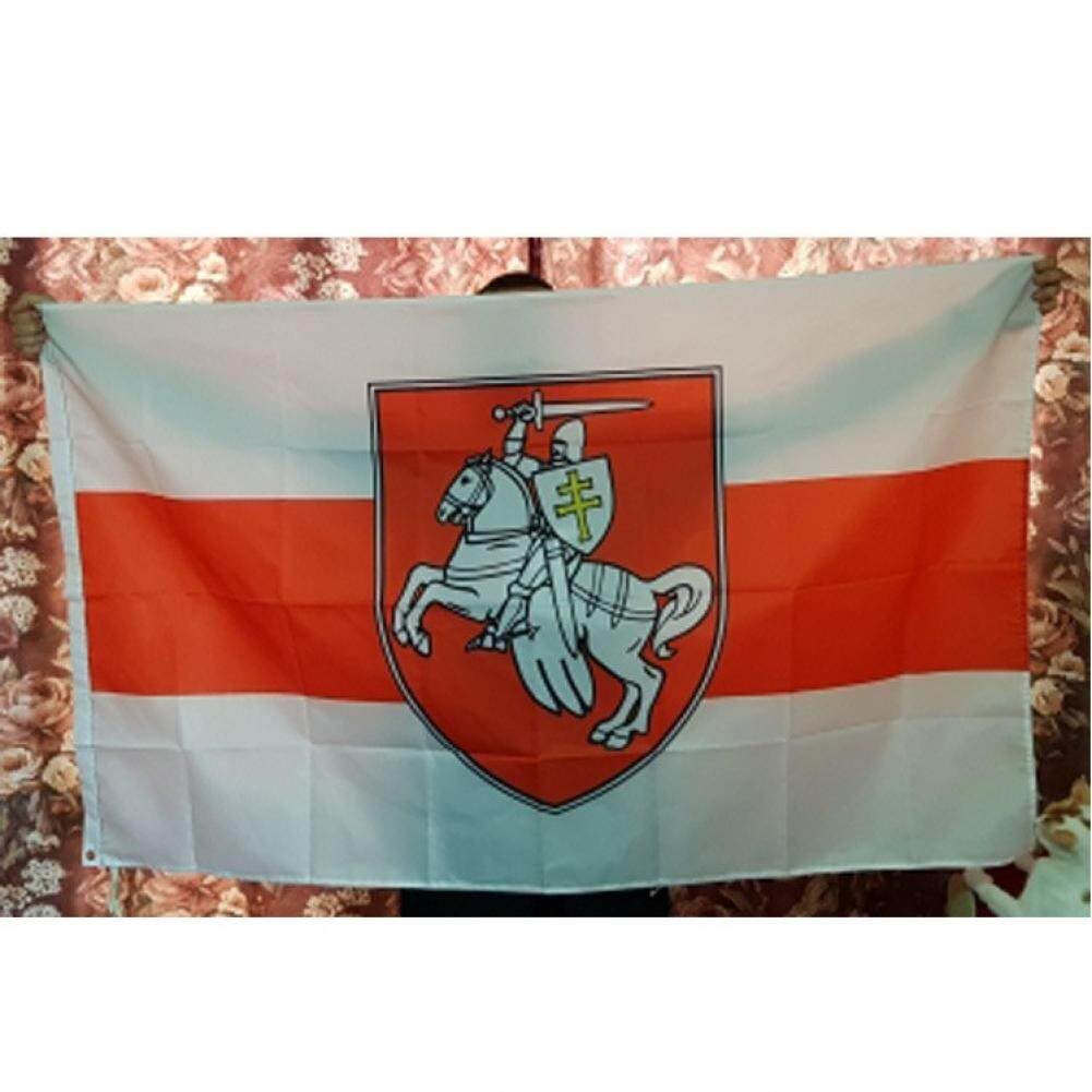 Bandiera Bielorussia Con Cavaliere Bianco - 90x150 Cm, Poliestere, Per Interni/Esterni - Foto 3