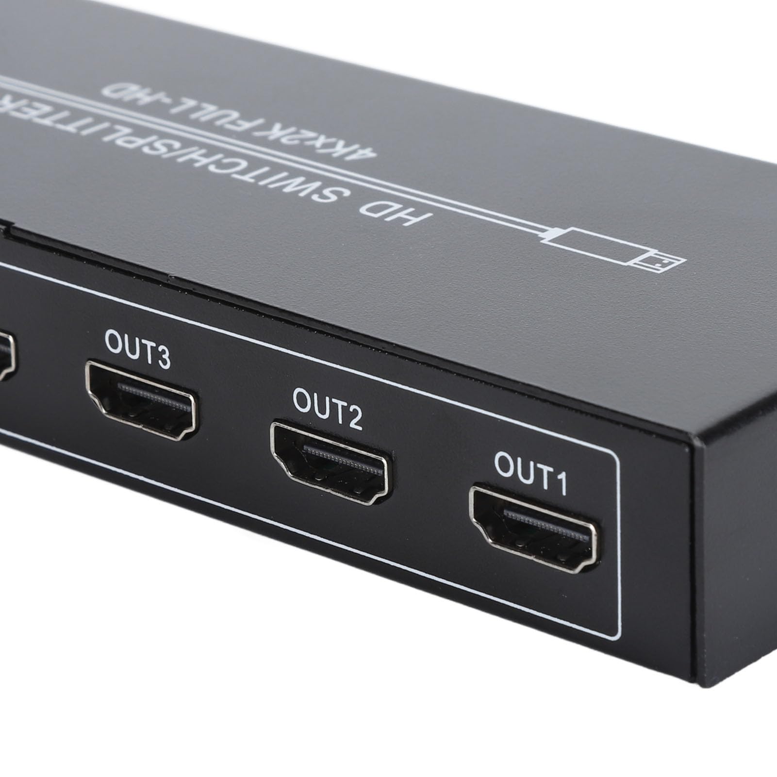 Splitter Commutatore HDMI, Commutatore HD 4K 2 in 4 Uscite con Telecomando, Splitter Interfaccia Multimediale HD per Monitor TV Proiettori (Spina europea)