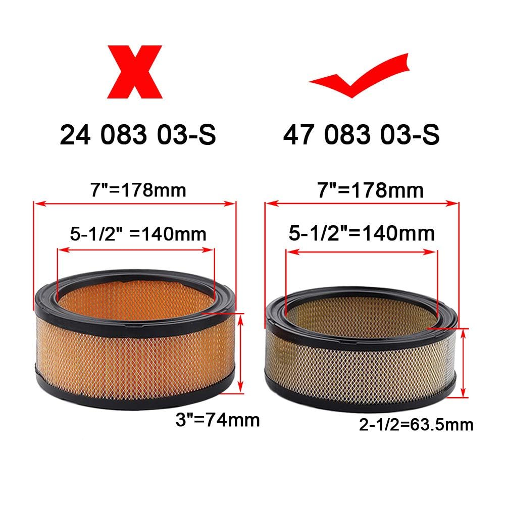 Amazon.com: Milttor 47 083 03-S1 Air Filter Kohler CV20S