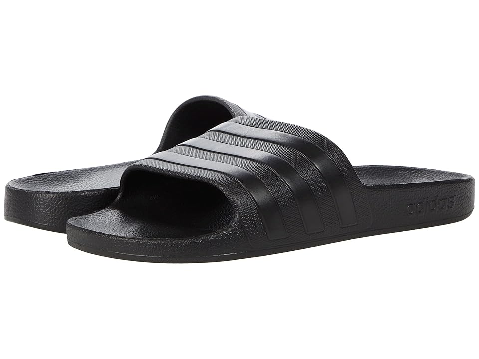 adidas Adilette Aqua Slides (Black/Black/Black) Athletic Shoes