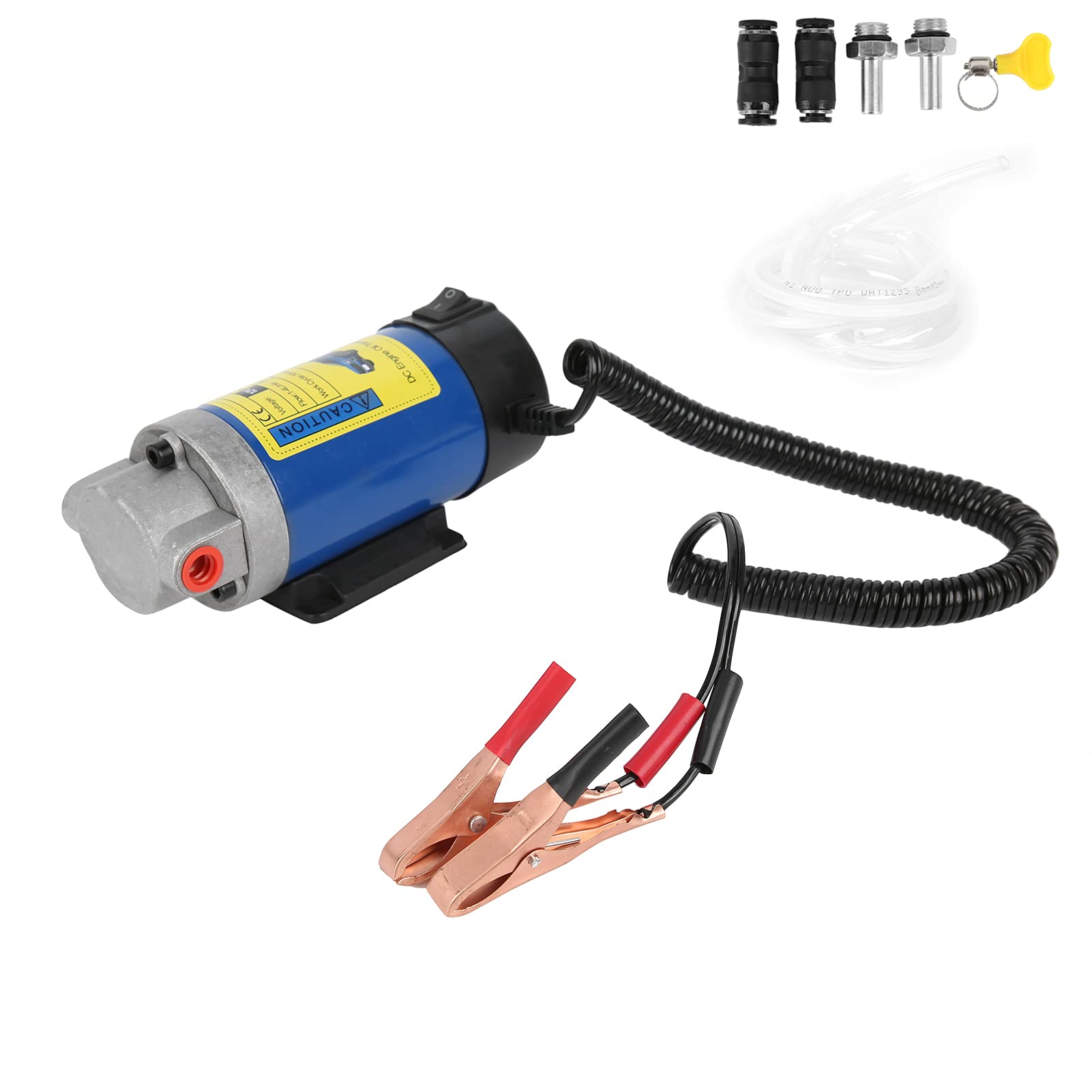 KIMISS Bomba Extractora de Aceite de 12 V para Automóviles, Motocicletas y botes: Bomba de Transferencia de de Fluido de 100 W con Tasa de 1-4L/min para Cambios de Aceite Eficientes