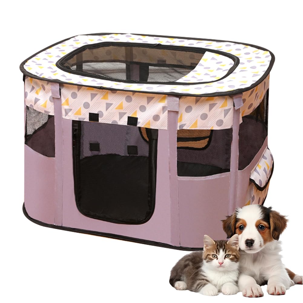 Recinto per cuccioli Oxford – Recinto pieghevole impermeabile per animali domestici, 70x55x40cm, per cani, conigli, gatti e porcellini d'India, per interni ed esterni (viola)