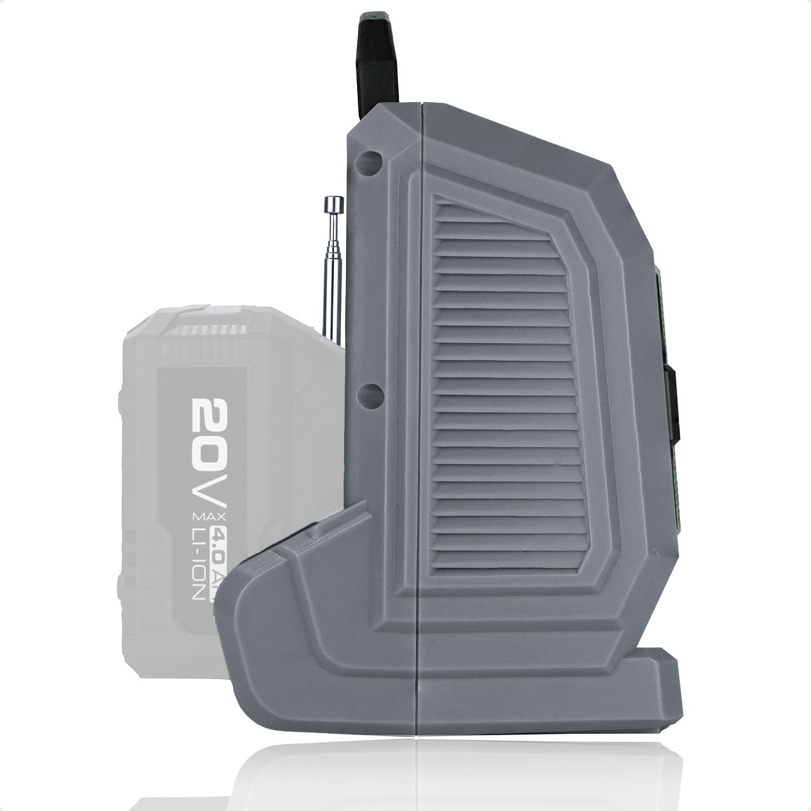 Werku WK403600, Radio Travail sans Fil, Qualité Professionnelle, Puissance 20 V, Affiche Digital, Bluetooth, Modulations AM/FM, Ports AUX/USB, Ne Comprend Batterie et Chargeur