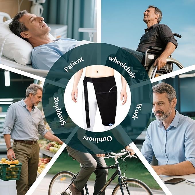 Support de sac de jambe pour cathéter avec ceinture réglable