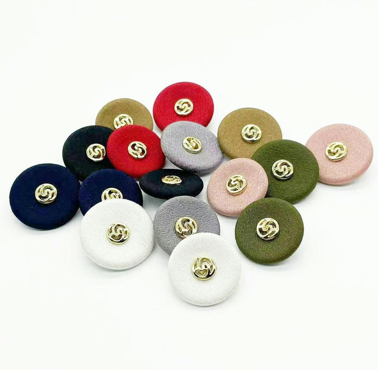 500 pezzi 18/23/25 mm Bottoni rotondi rivestiti in tessuto verde nero Bottoni in velluto con bottoni con gambo in metallo per vestiti artigianato cucito-Verde scuro-36L=23MM 500 pezzi