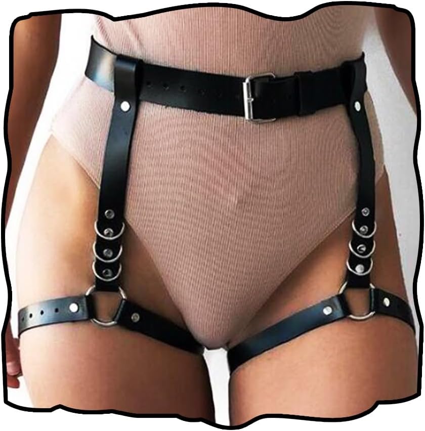 Sexy Belly Waist Chain Belt Leather Body Harness Leg Garter Chain Thigh Body Jewelry Accessories for Women
