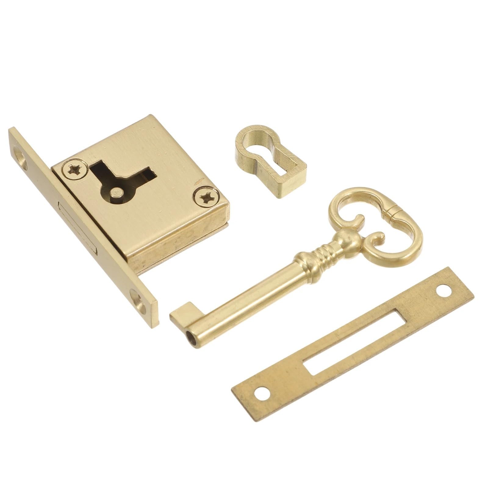 Cabinet Door Lock Dresser Desk Drawer Decked Locks Cupboard Latch Brass Closet with Keys