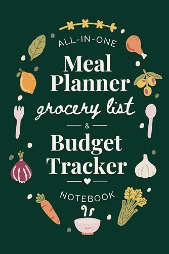 All-in-one Meal Planner, Grocery List, and Budget Tracker Notebook: Helping