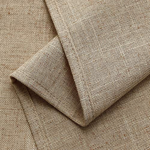Kitchen Curtains For Dining Room Burlap Linen Tier Curtain Window Treatment Drapes For Living Room Set Of 2 Each 29 X 36 Inch Rod Pocket Coffee #TOP5