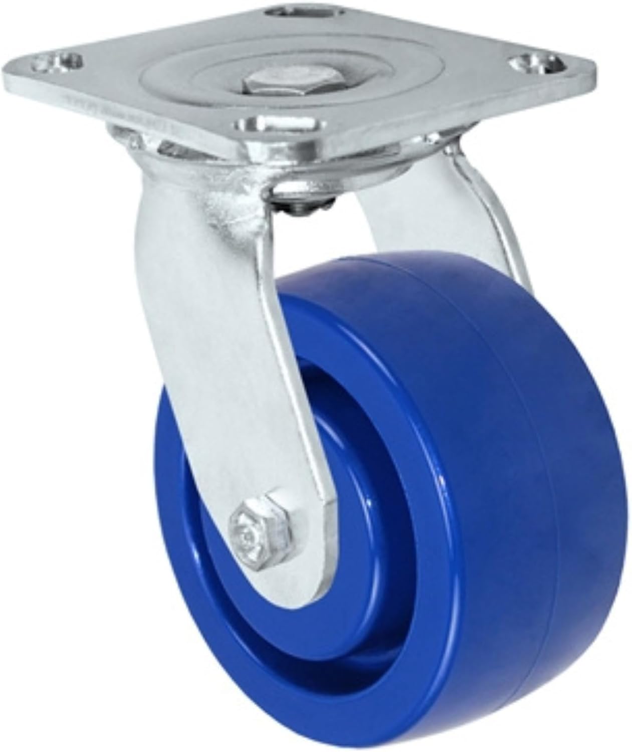 CasterHQ 8" x 2" Stainless Steel Swivel Caster - Solid Polyurethane Wheel - 1,250lbs Capacity