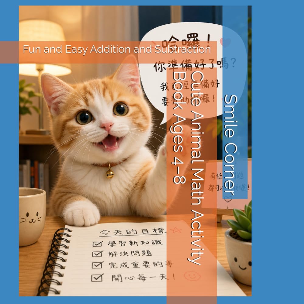 Cute Animal Math Activity Book Ages 4–8: Fun and Easy Addition and Subtraction