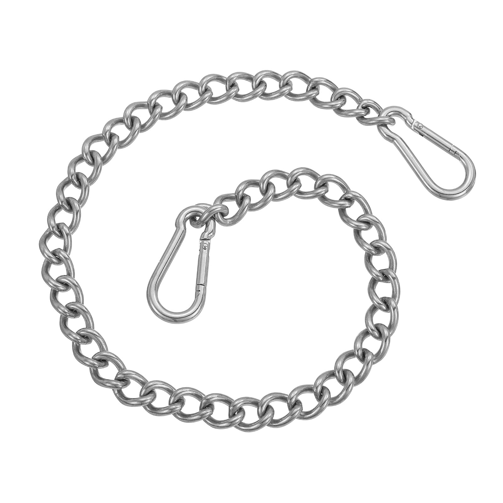 PATIKIL Gate Chain Lock, (500mm, Silver) (1Pcs) 304 Stainless Steel Hanging Chain Lock for Stall Barn/Cabinet/Fence/Hammock/Pet Cages