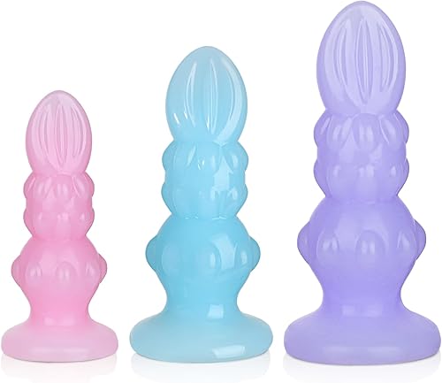 Juguete sexual anal, 3 unidades, coloridos consoladores anales de silicona con fuerte ventosa para jugar con manos libres, juguetes sexuales para