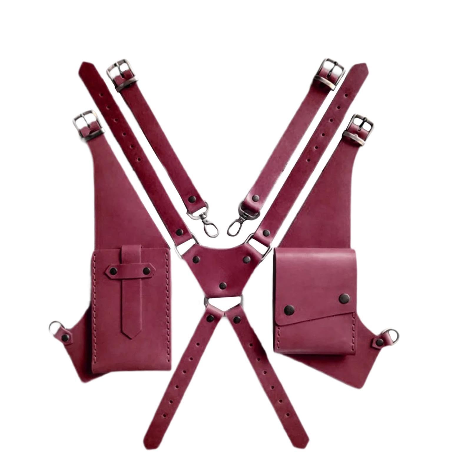 Colaxi Shoulder Harness Bag Phone Holder Underarm Shoulder Bag for Riding Biking Street Red