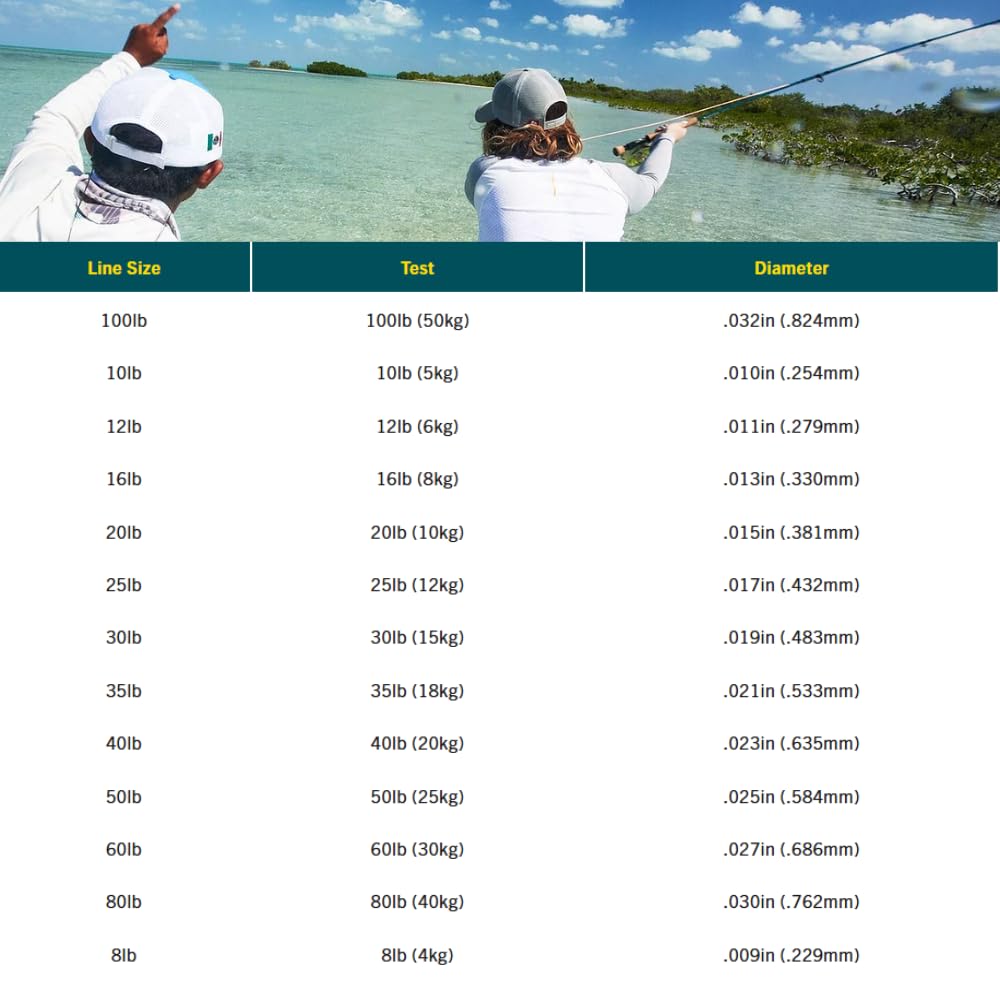 RIO Products Fluoroflex Saltwater Tippet - 100% Fluorocarbon, Medium-Stiff Leader Material for Saltwater Fly Fishing - Abrasion Resistant, Strong & Knot-Friendly - 30 yd Spool, 8-100 lb Sizes