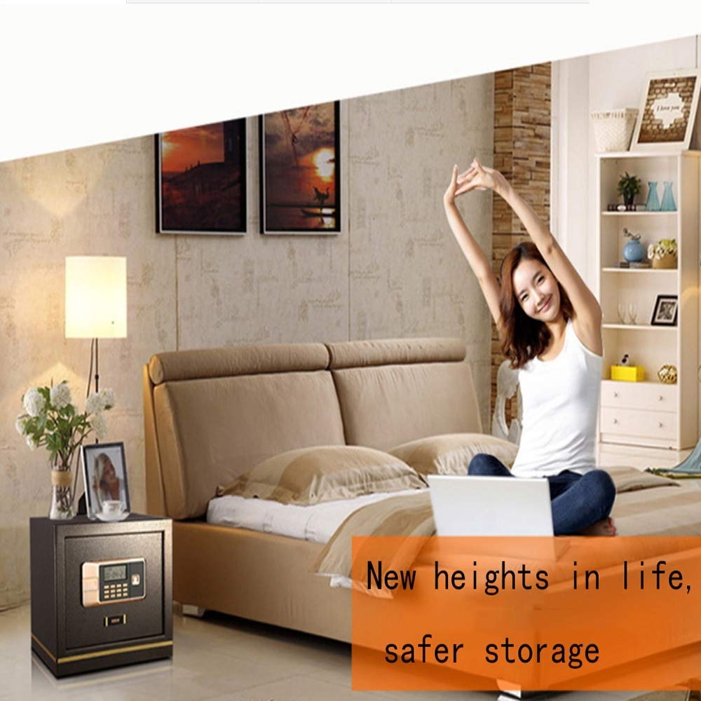 RLKHXBS Safes Household Small Password All-Steel Anti-Theft Wall Bedside Wardrobe Office 36CM Safe Fireproof, Waterproof, Anti-Smashing and Anti-Drilling Key Deposit Box Document Box Key Box