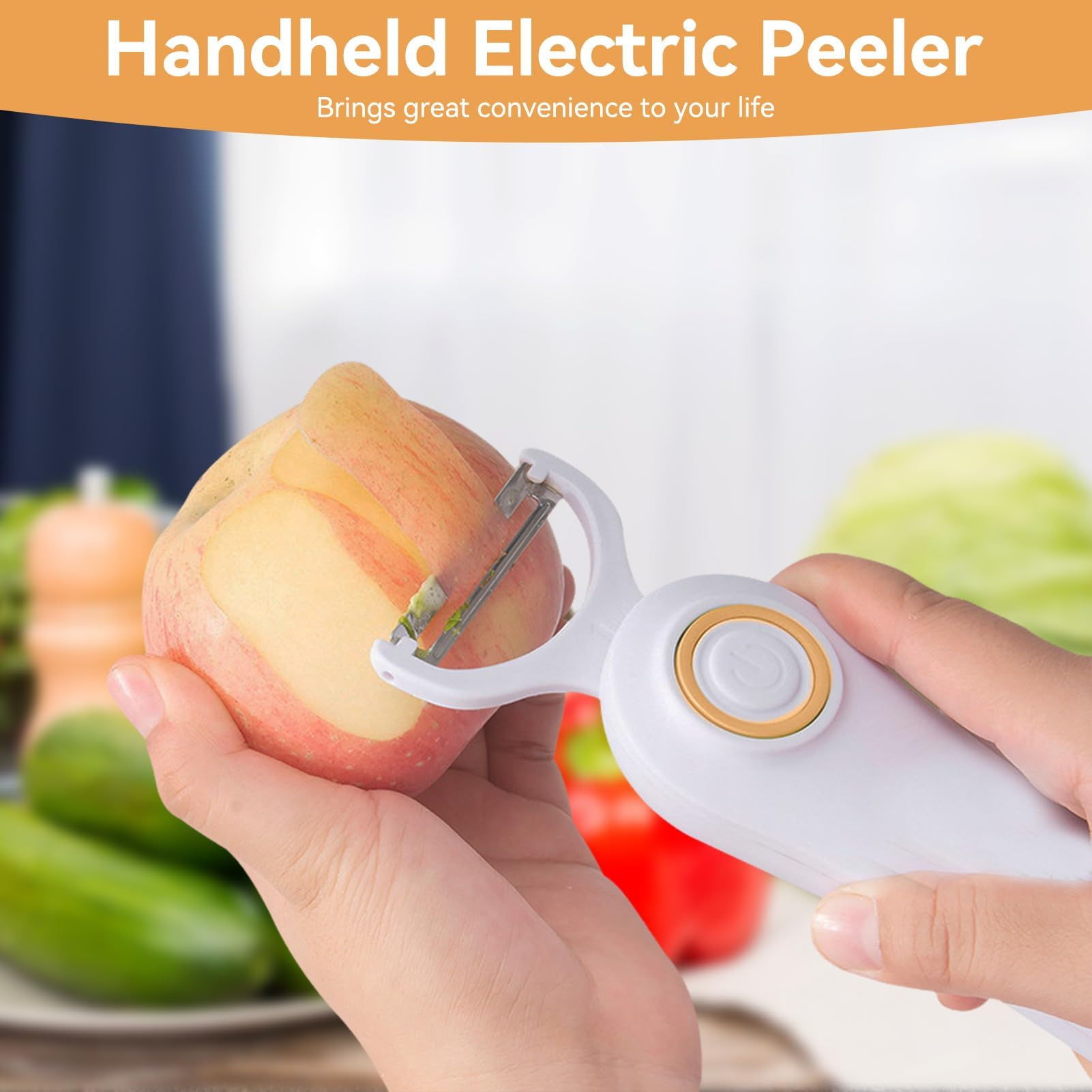 Pelapatate Elettrico per Frutta, USB Ricaricabile Palmare