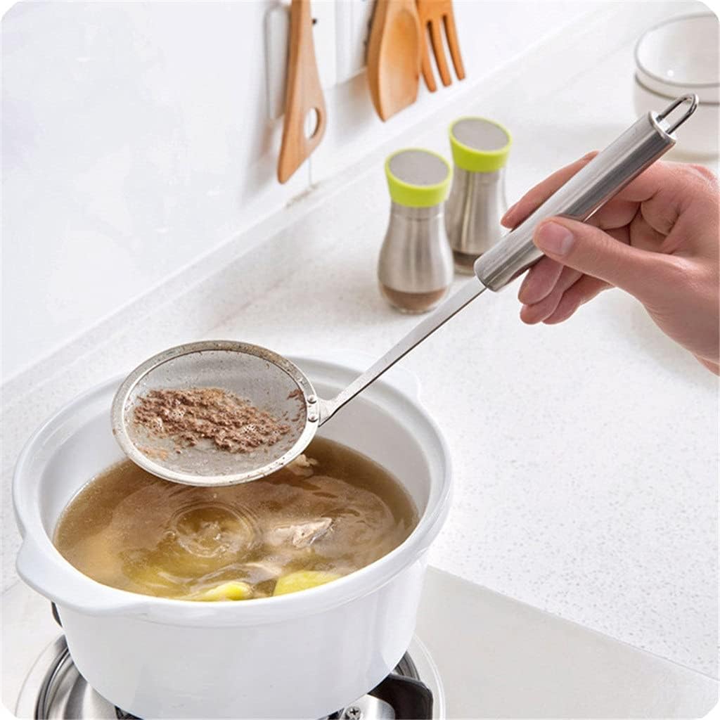 Useful Multi-Functional Hot Pot Skimmer Spoon Stainless Steel Mesh Food Strainer Skimming Grease and Foam