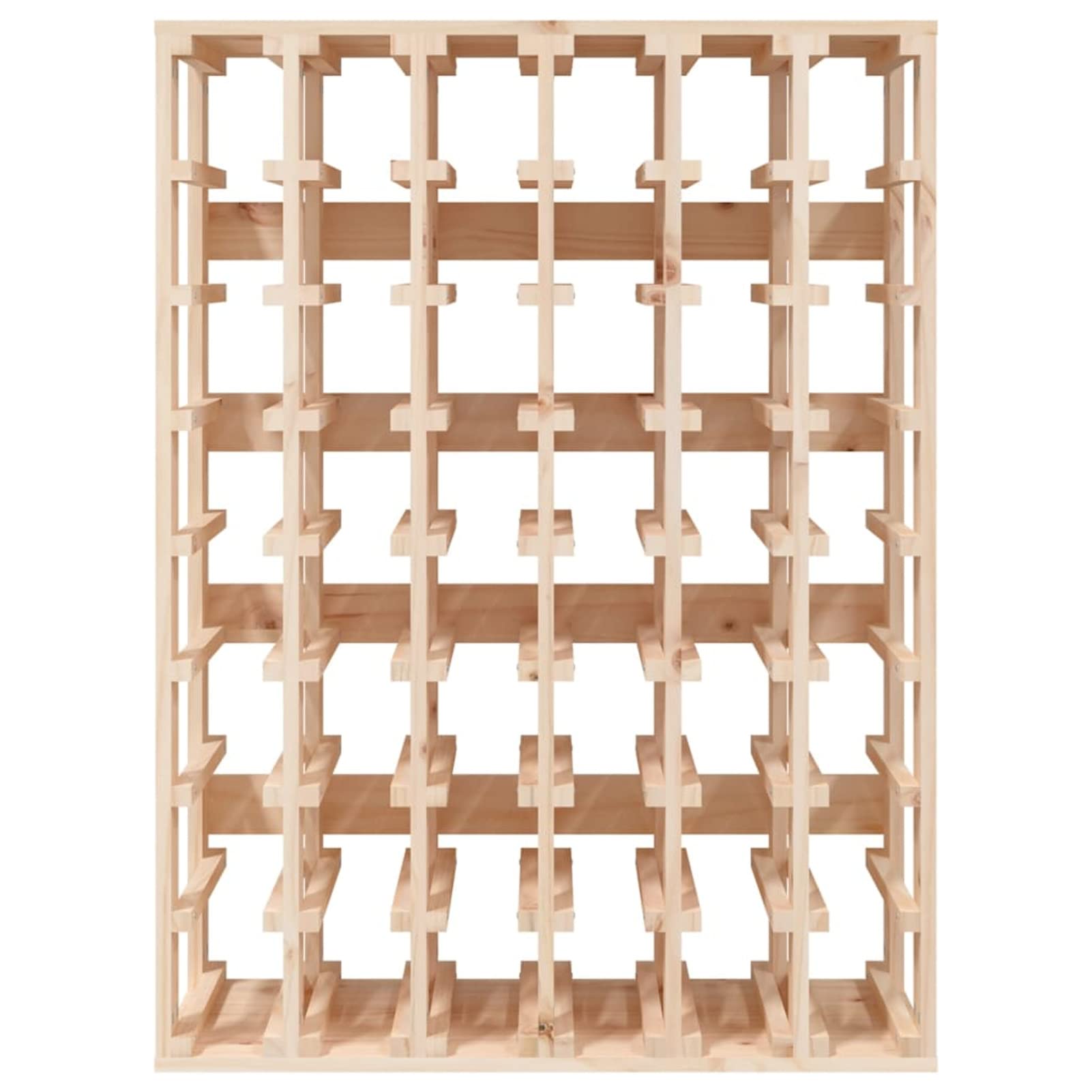 JUDYY Botellero, Botellero Vino, Botellero Cocina, Wine Rack, Estante Vino, Soporte Botellas Vino, Madera Maciza de Pino 70x33x94 cm