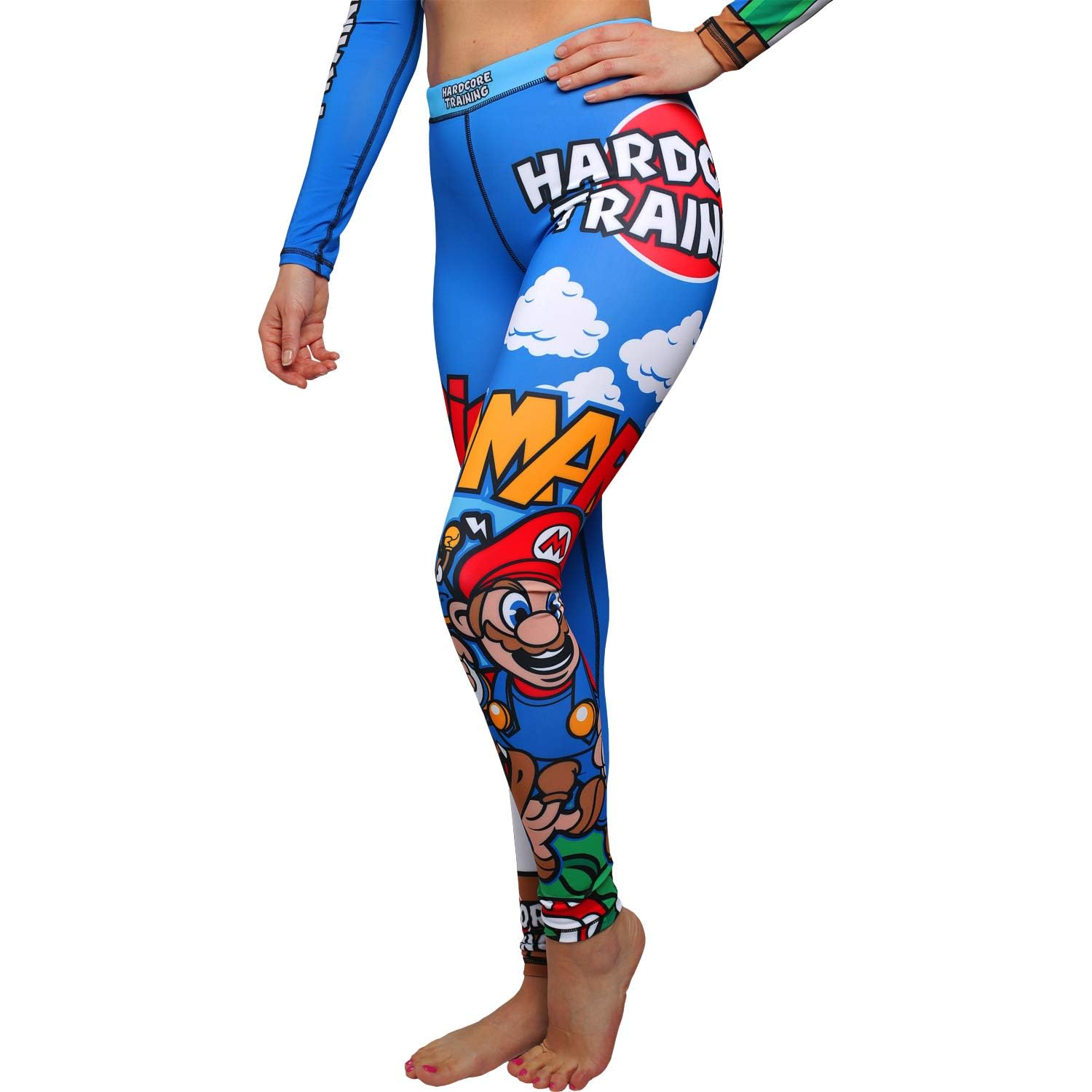 Hardcore Training Pantalon de compression pour femme - Pour fitness, pilates, yoga, BJJ Crossfit