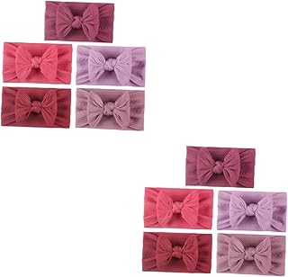 TOYANDONA 10 Pçs Acessórios De Cabelo Para Crianças Elásticos Laços De Cabelo Bebê Hijab Faixa De Cabelo Recém-Nascido Com Arco Faixa De Cabelo Recém-Nascido Arco Laço Toucado Para Crianças