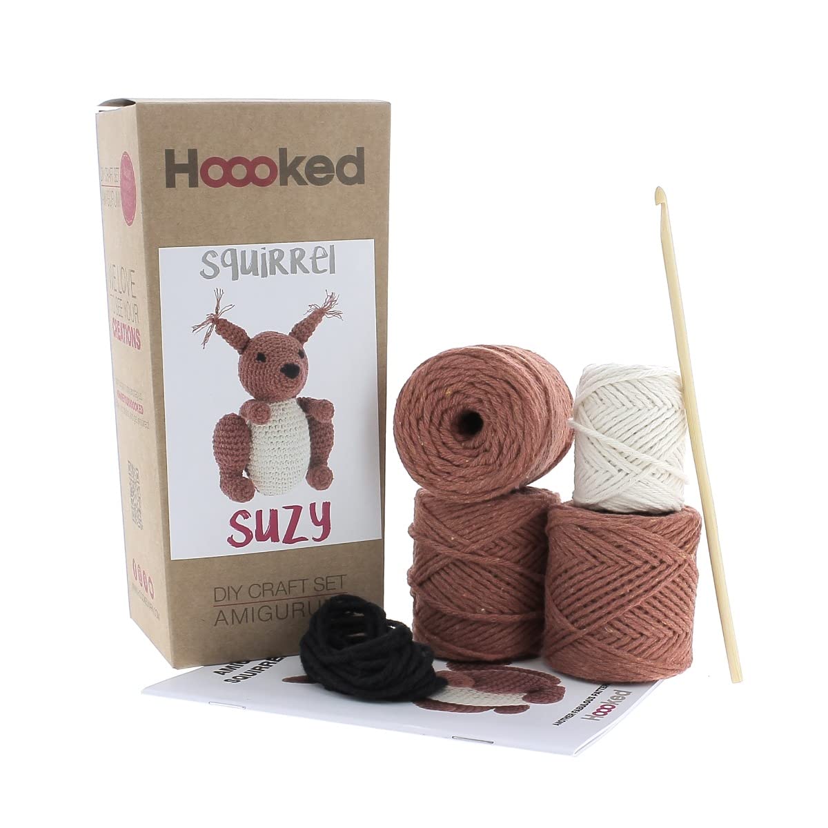 Hoooked MARUSSIA Amigurumi Squirrel Suzy DIY Crochet Set