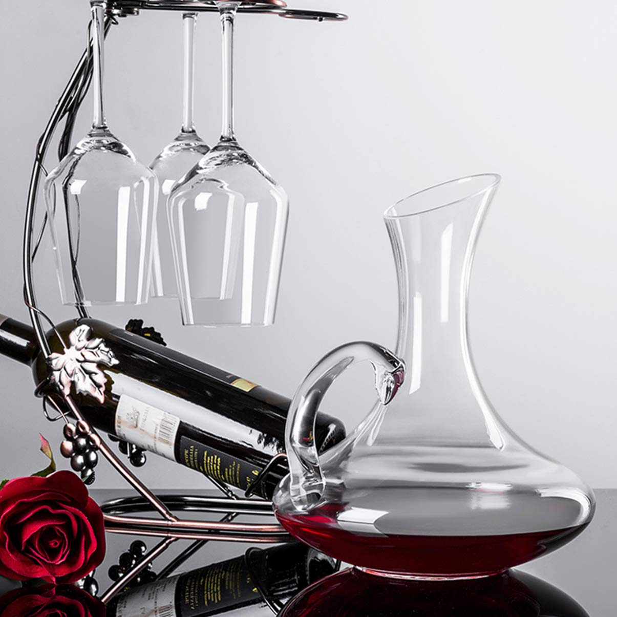 Cabilock 1 Pc Licorera Decantador De Whisky De Vidrio Dispensador De Vino De Cristal Jarra Decantadora De Vino Copas De Vino Regalos Dispensador De Bebidas Medidor De Vino Inflable
