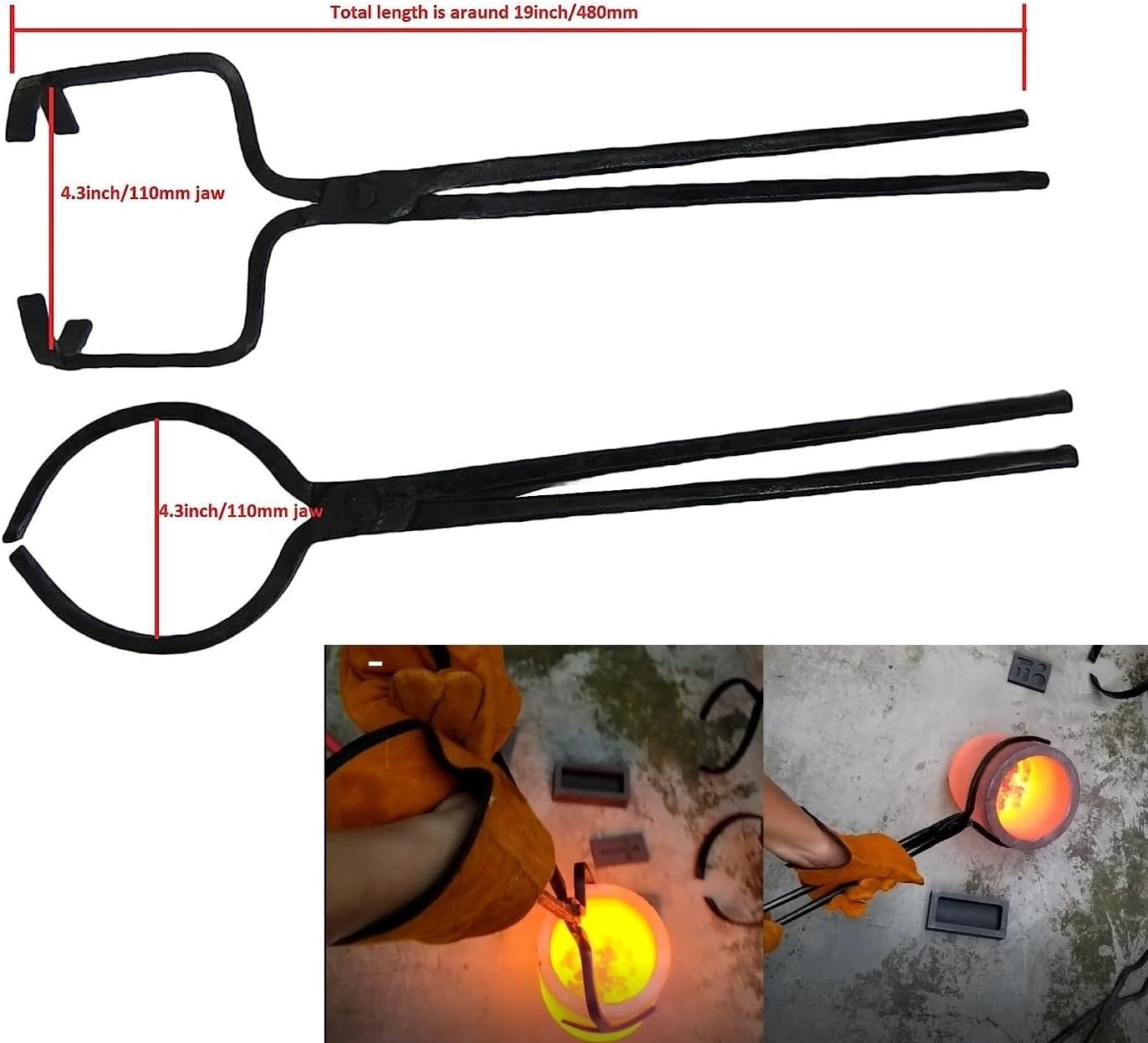 6 kg zestaw pieca do wytapiania propanu ze szczypcami do tygla, tygle, szczypce i rękawiczki, do metalu, złota, srebra, miedzi, aluminium, zestaw narzędzi do odlewania
