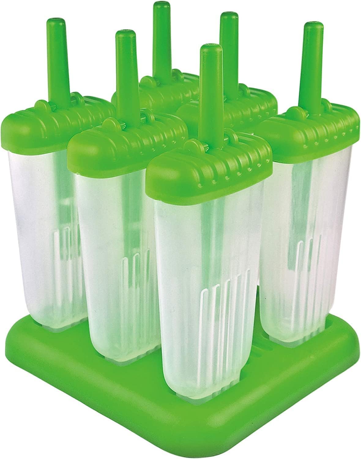 Reusable Popsicle Molds Set of 6 BPA Free Ice Pop Maker with Drip Guard Handles for Healthy Homemade Frozen Snacks and Easy Release Dishwasher Safe DIY Sorbet Molds