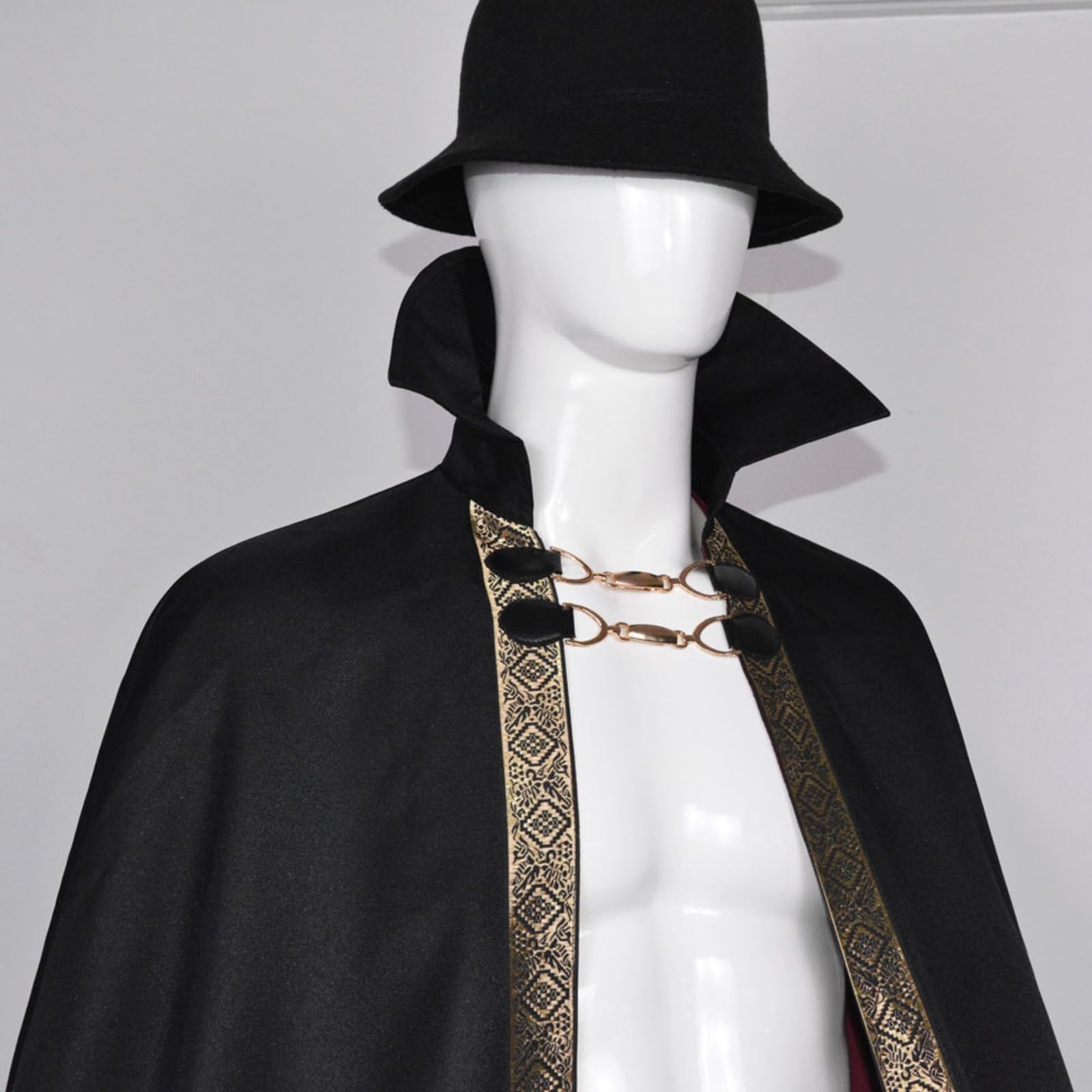 Capa Nocturno Larga Ropa Dramática, Capa con Cuello, Ajustable, para Escenario, 110