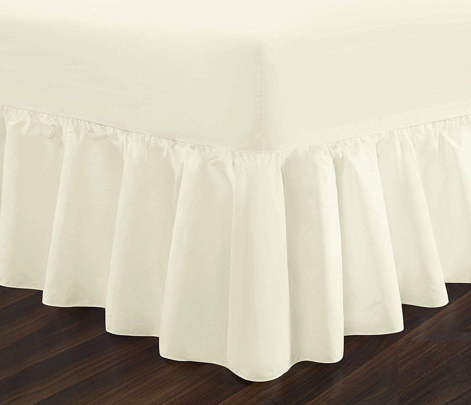 Plain Dyed Cream Pillow Case Pair Polycotton Percale Easy Care Only