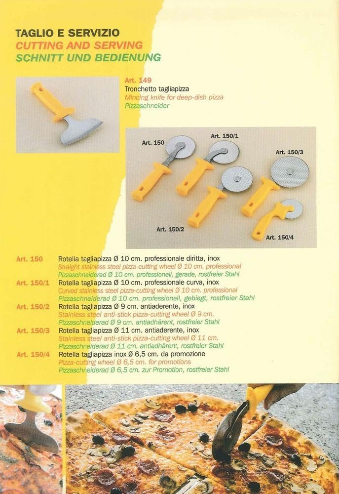 Rotella Tagliapizza Ø 11 Cm. Antiaderente, Inox