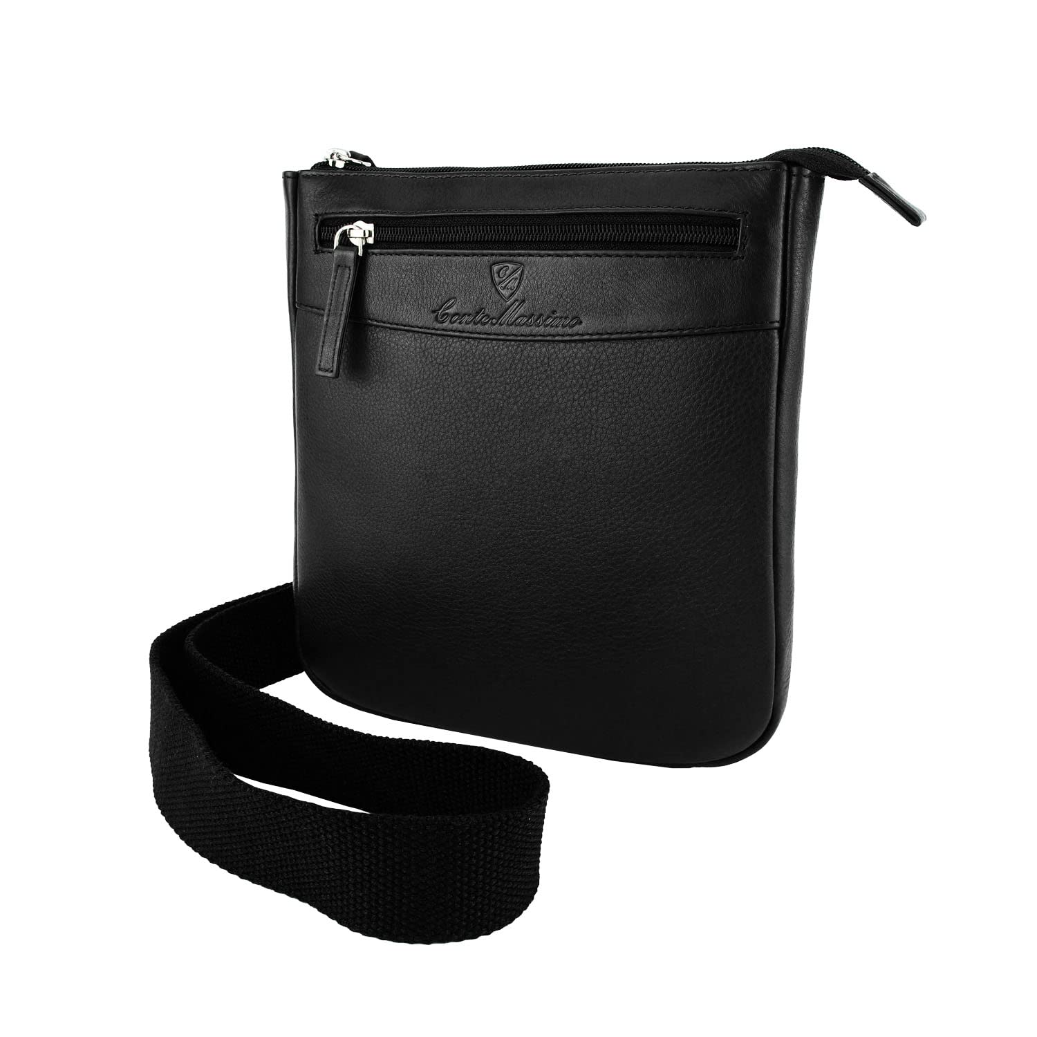 CM Conte MassimoConte Maximum Men's Bag with Adjustable Shoulder Strap, Multiple Pockets in Genuine Leather