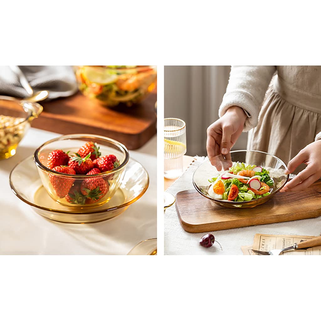 Large Glass Salad Bowl - Microwave & Dishwasher Safe - Mixing And - View #9