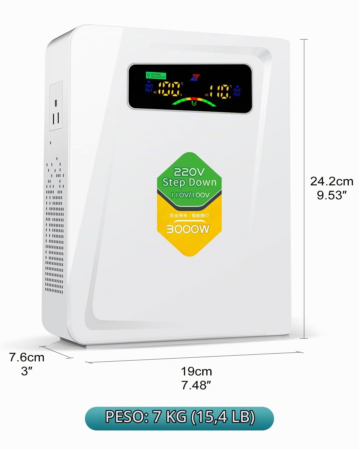ZHENGXI ELECTRIC Trasformatore 220v 110v, 3000VA convertitore step down da 220V a 110V