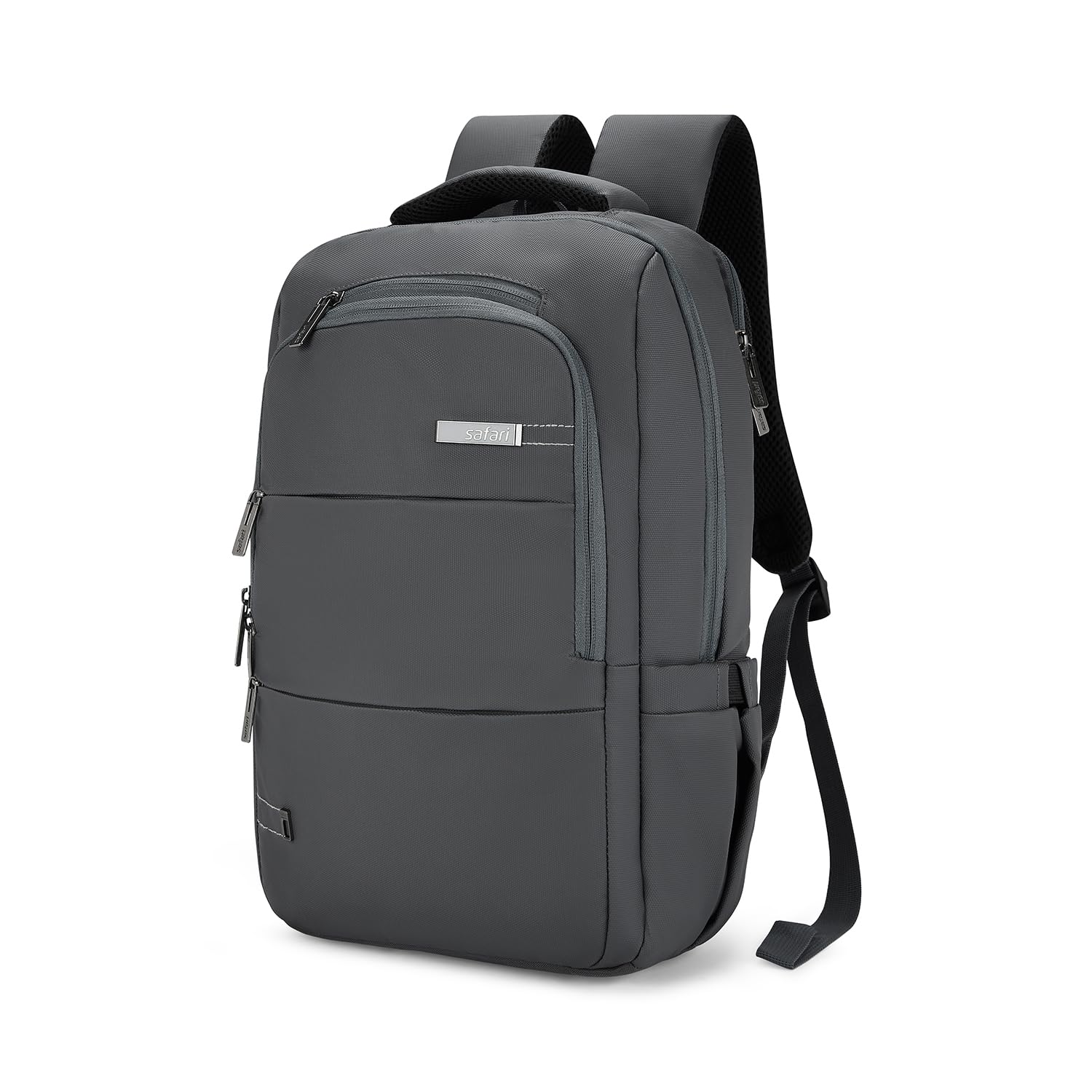 Safari Compact Formal Office Laptop Bag, Luggage Trolley Sleeve, Front Pocket, Backpack for Men and Women, College Bag for Boys and Girls, Grey 2, M, Formal