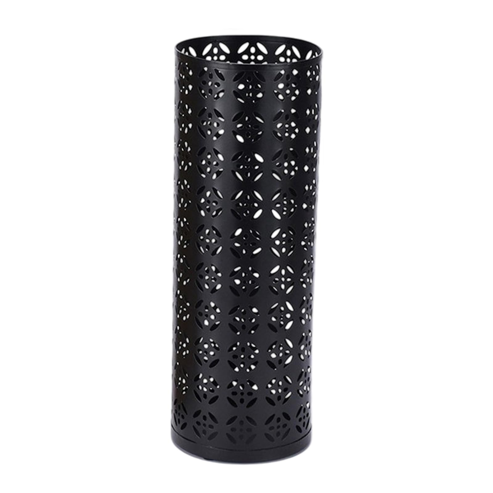 Yrohgkpn Black Elegant Umbrella Stand Organizers With Hollow Pattern For Indoor Entryway Storage Umbrella Stand