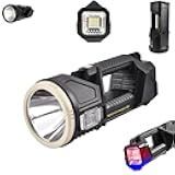 New Waterproof Spot Lights Handheld Large Searchlight, New German 1000000 Lumens Waterproof Spot Lights Handheld Searchlight, Powerful Flashlight, Solar Portable Lamp (Medium)